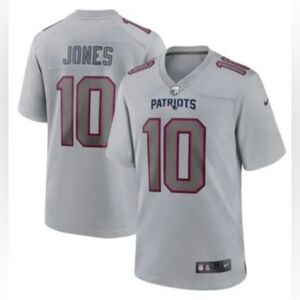 Men's New England Patriots Mac Jones Nike Gray Atmosphere Fashion Game Jersey